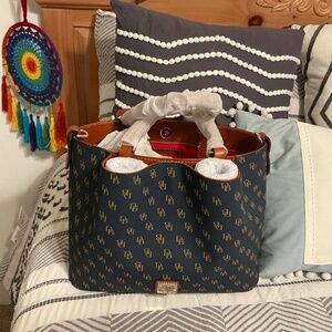 Dooney & Bourke Gretta Brenna Satchel NWT - Navy